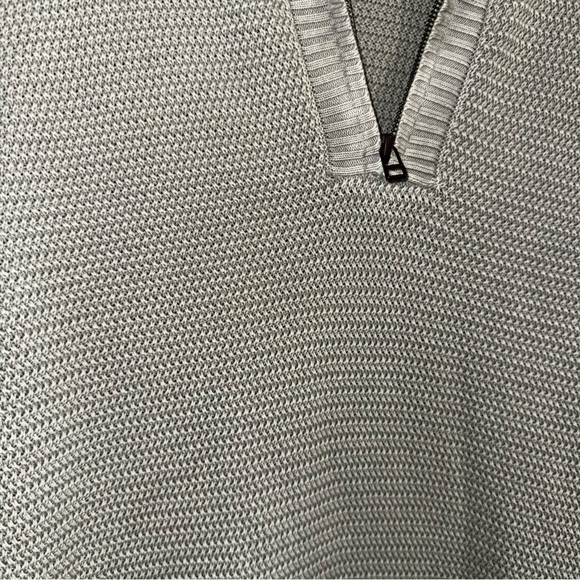 Carbon 2 Cobalt Gray/green Honeycomb Knit Quarter Zip Sweater Sz M - Picture 6 of 8